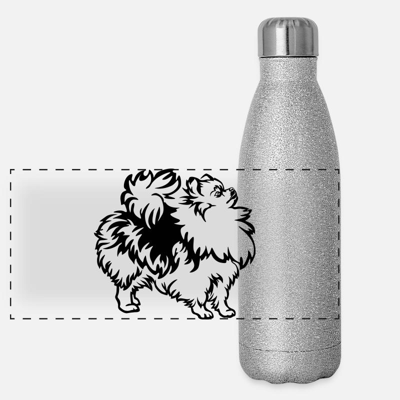 Dwarf spitz Panoramic Glitter Thermal Bottle 500 ml
