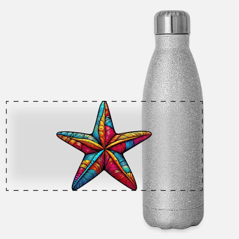 Étoile de mer Gourde isotherme panoramique pailletée 500 ml