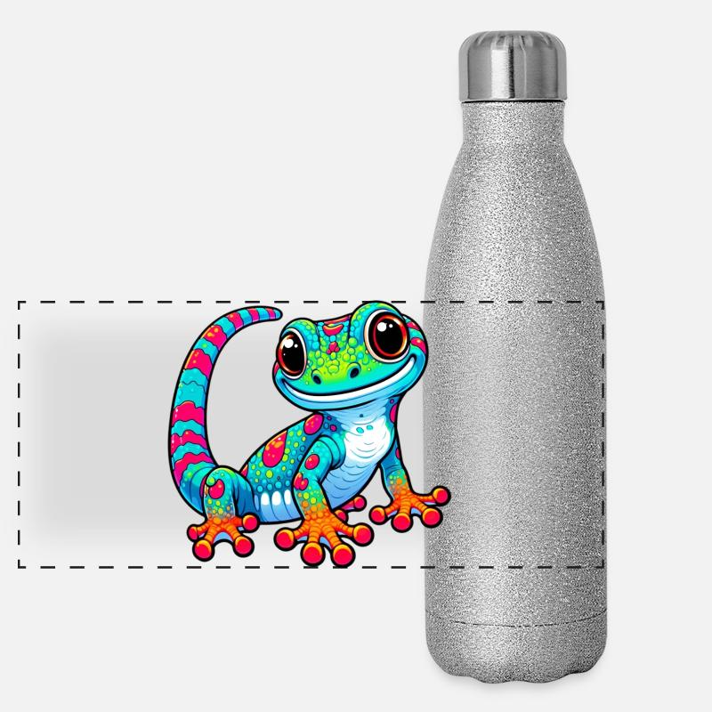 Gecko Gourde isotherme panoramique pailletée 500 ml