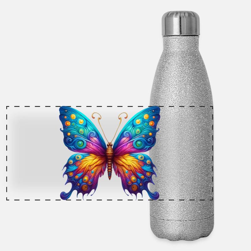 Papillon Van Gogh Gourde isotherme panoramique pailletée 500 ml