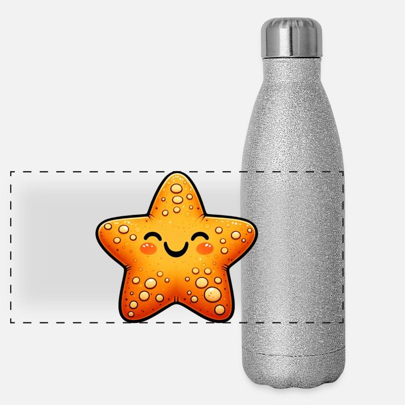 Étoile de mer Gourde isotherme panoramique pailletée 500 ml