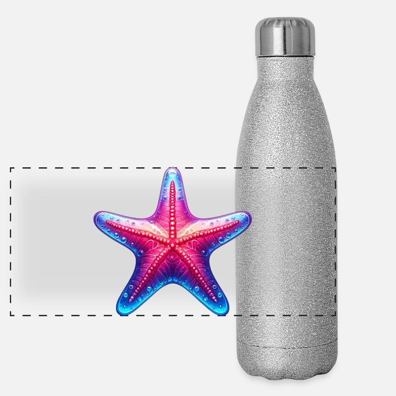 Étoile de mer Gourde isotherme panoramique pailletée 500 ml