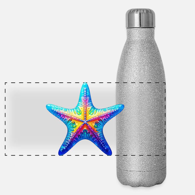 Seestern Panorama Glitzer Isolierflasche 500 ml