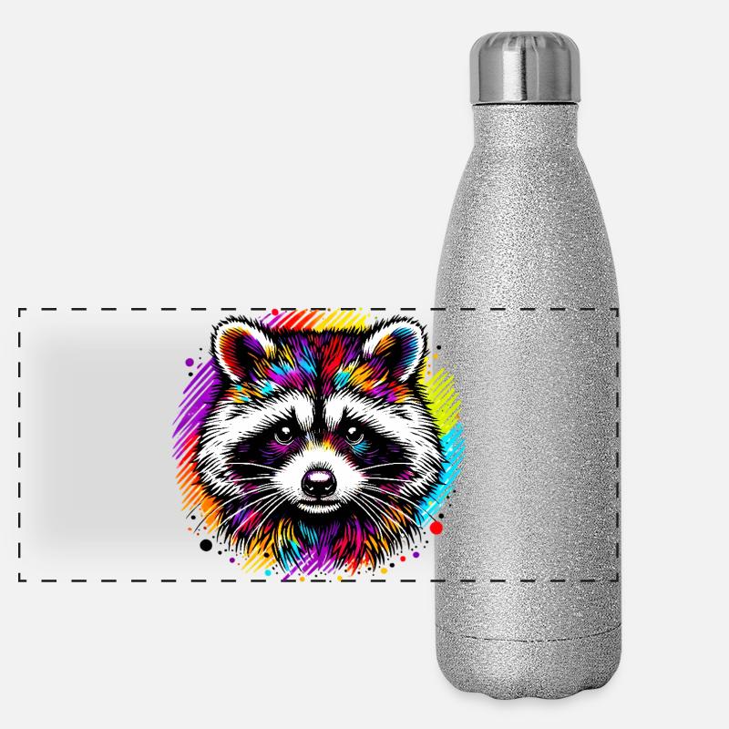 Raton laveur Gourde isotherme panoramique pailletée 500 ml