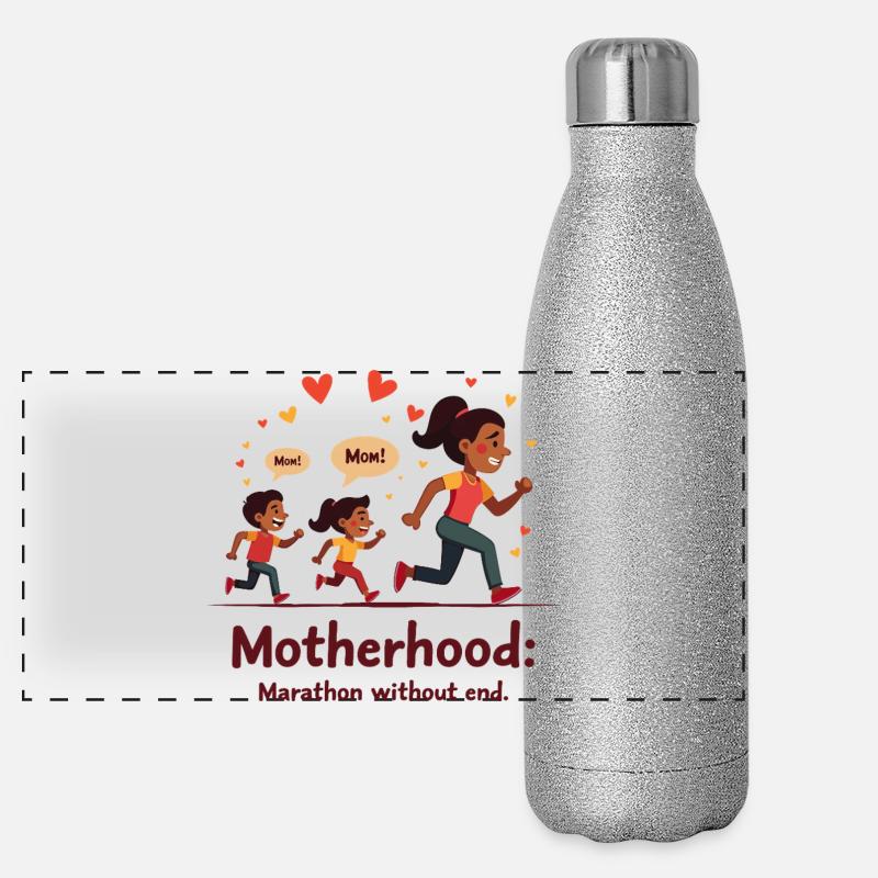 Être mère : un marathon sans fin. Gourde isotherme panoramique pailletée 500 ml