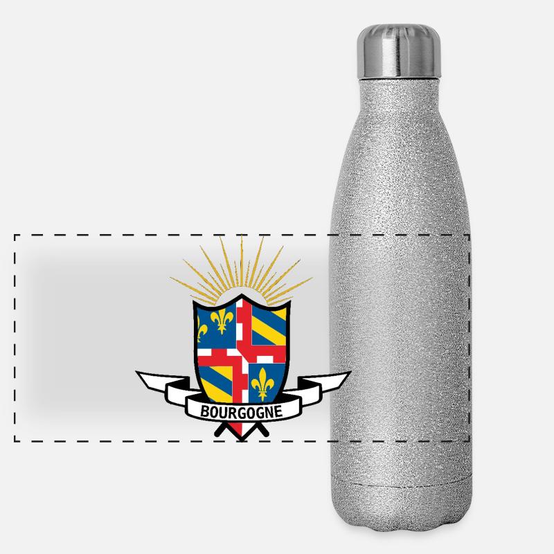 Weinrot Panorama Glitzer Isolierflasche 500 ml