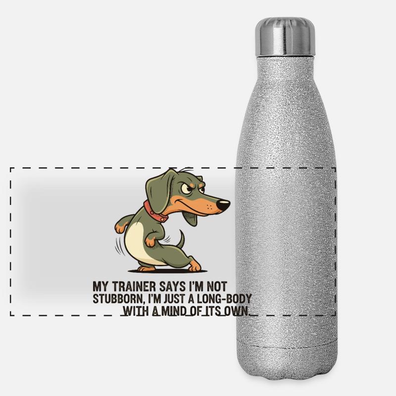Corps long avec sa propre tête Gourde isotherme panoramique pailletée 500 ml