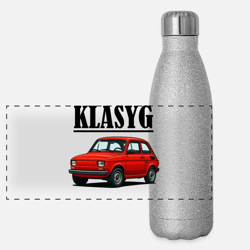 126p Classy - Panoramic Glitter Thermal Bottle 500 ml - silver glitter