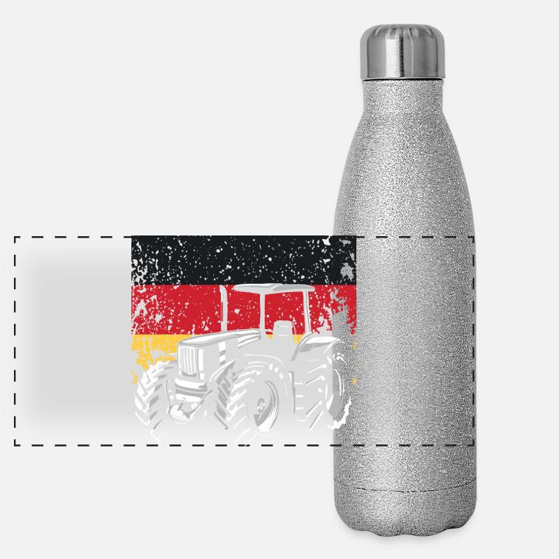 Tractor Driver Germany Tractor Farm Panoramic Glitter Thermal Bottle 500 ml