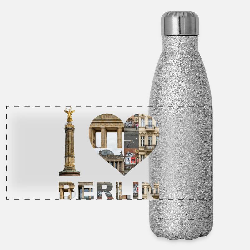 I Love Berlin – Urban Architecture Panoramic Glitter Thermal Bottle 500 ml