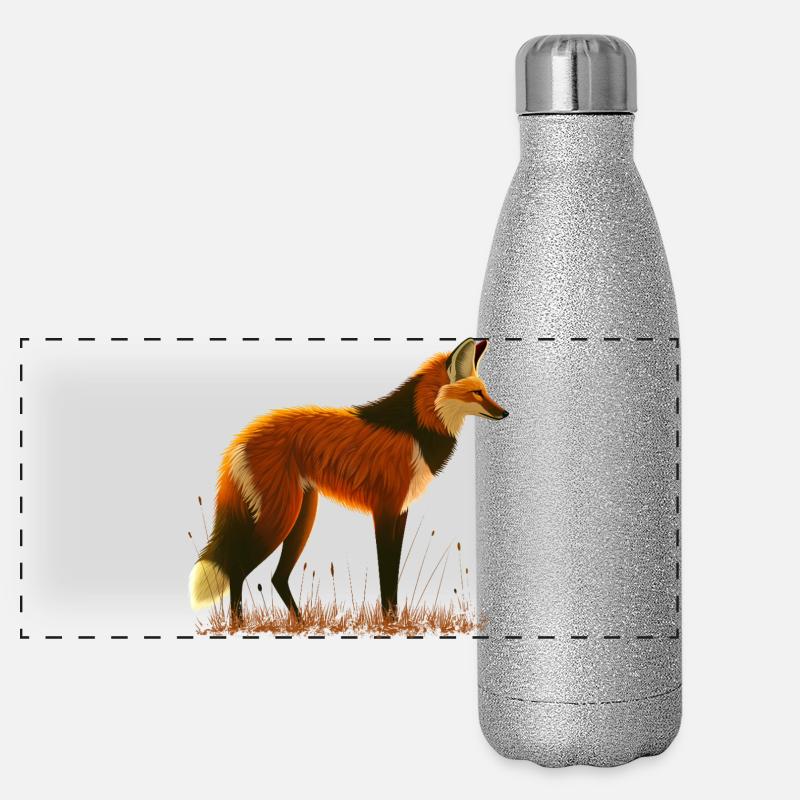 Maned wolf Panoramic Glitter Thermal Bottle 500 ml