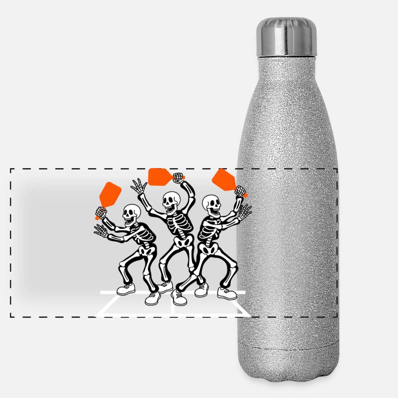 Halloween Pickleball Graphic Panoramic Glitter Thermal Bottle 500 ml