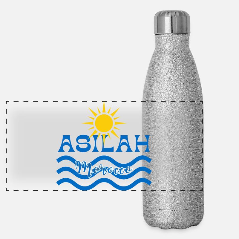 Asilah Marocco Sun Waves Gourde isotherme panoramique pailletée 500 ml