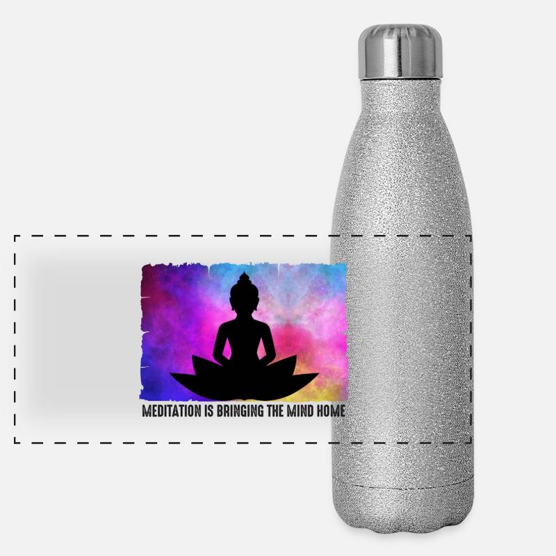 La méditation ramène l’ à la maison Gourde isotherme panoramique pailletée 500 ml
