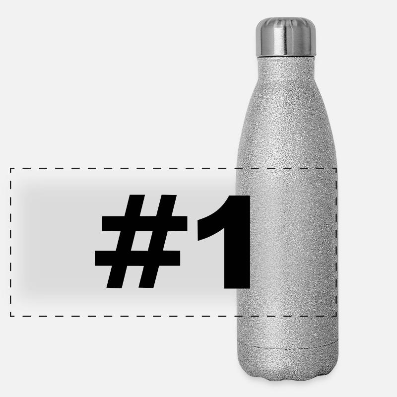 Number 1 Gourde isotherme panoramique pailletée 500 ml