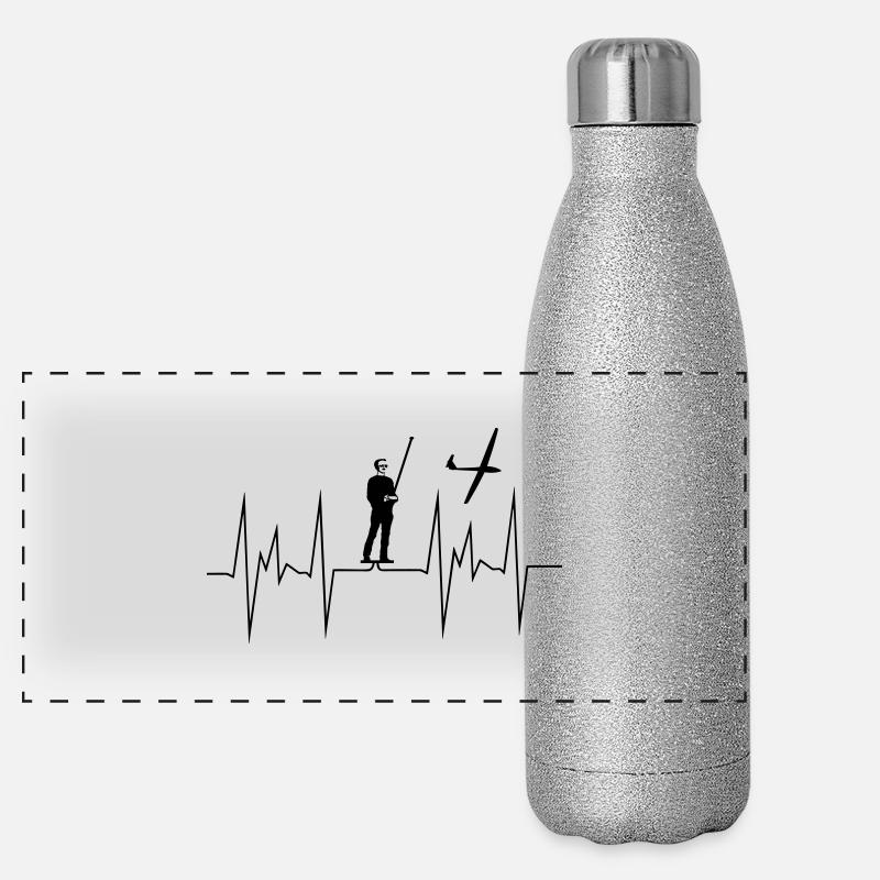 herzschlag rc pilot Panoramic Glitter Thermal Bottle 500 ml