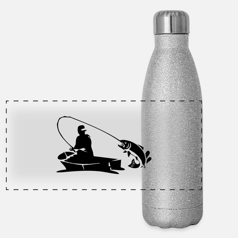 Angeln Panorama Glitzer Isolierflasche 500 ml