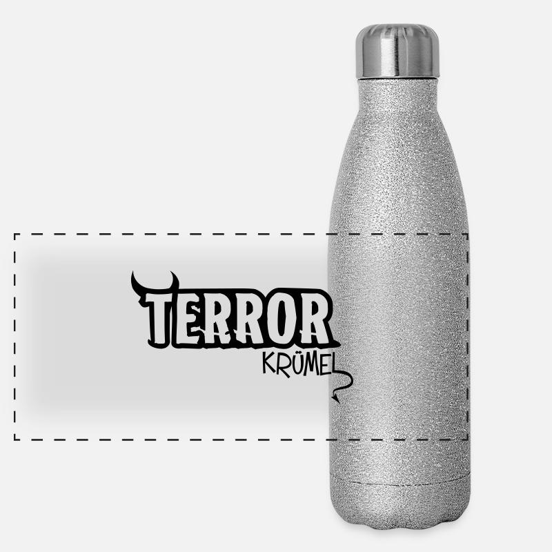Terror Krümel Panorama Glitzer Isolierflasche 500 ml