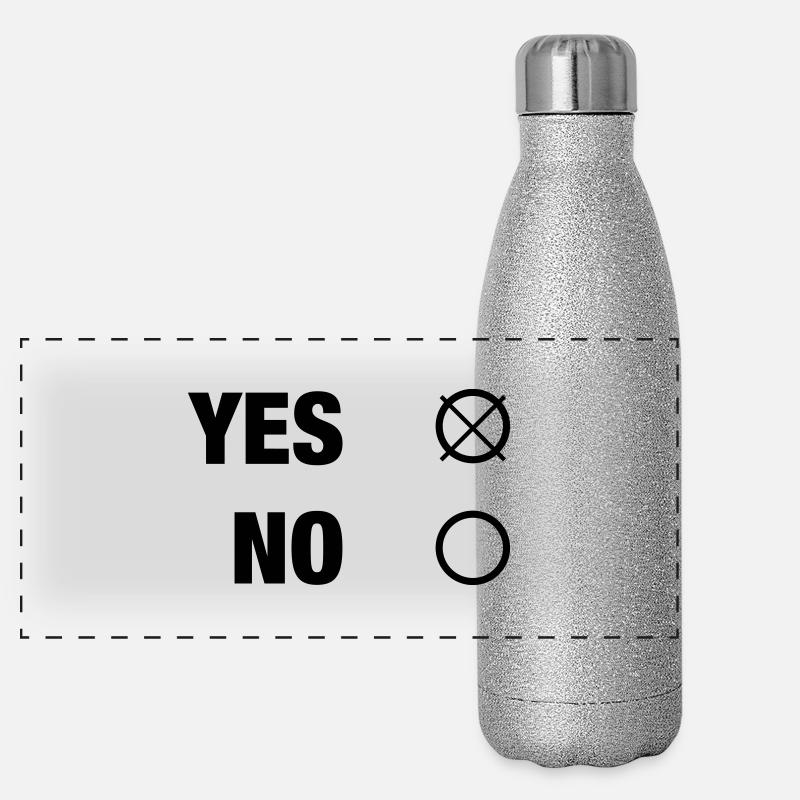 YES NO Panorama Glitzer Isolierflasche 500 ml