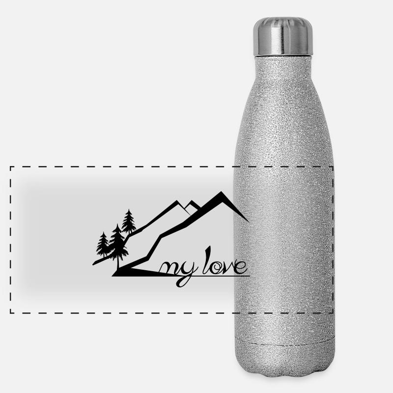 Berge Panorama Glitzer Isolierflasche 500 ml