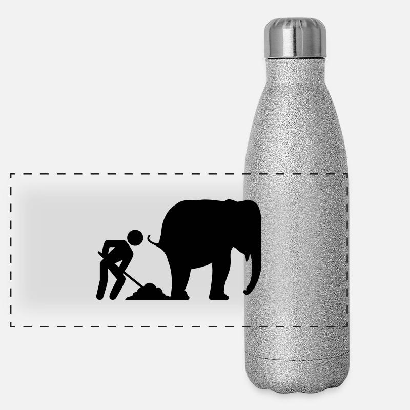Elephant shit Panoramic Glitter Thermal Bottle 500 ml