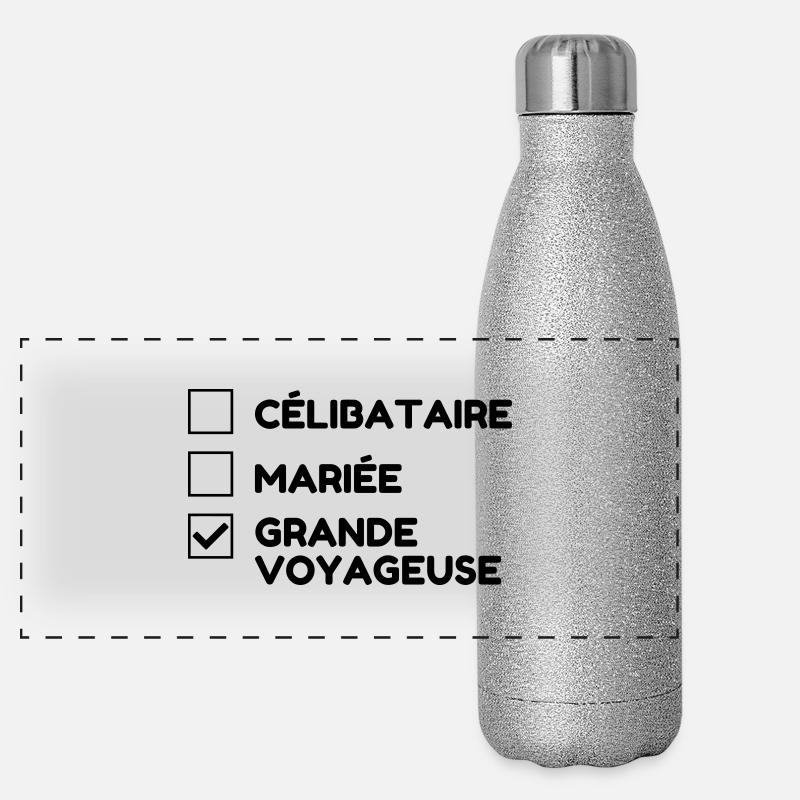 Voyage / Voyageur / Vacances / Voyager Gourde isotherme panoramique pailletée 500 ml