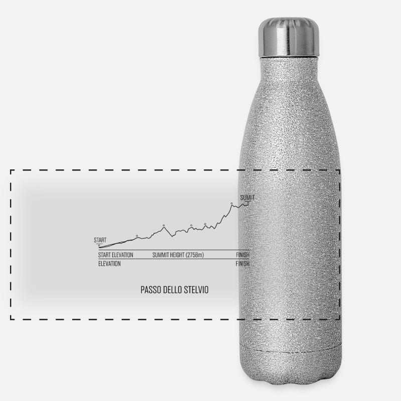 PASSO DELLO STELVIO Panorama Glitzer Isolierflasche 500 ml