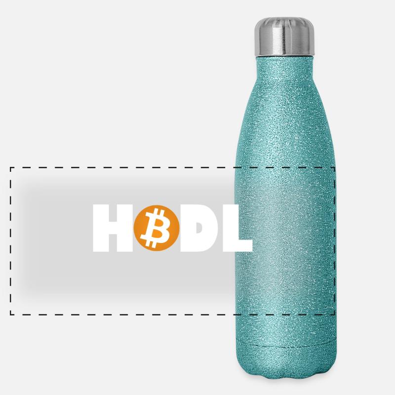Mode Bitcoin HODL : Activé Gourde isotherme panoramique pailletée 500 ml