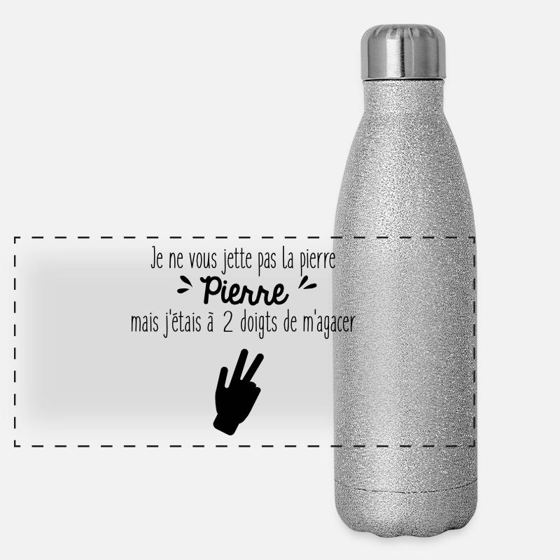 Je ne vous jette pas la pierre Pierre Gourde isotherme panoramique pailletée 500 ml