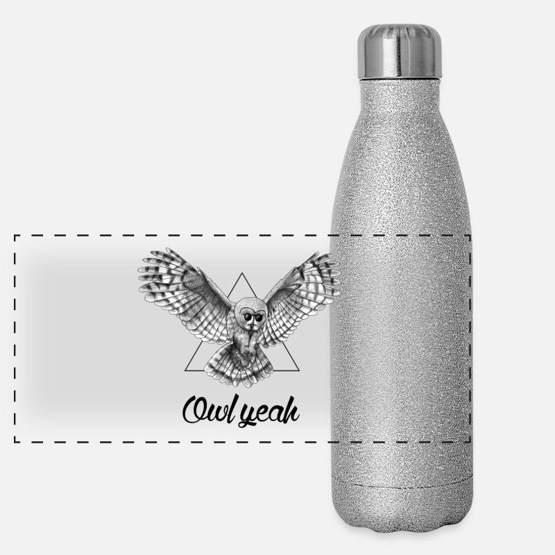 Owl Yeah Gourde isotherme panoramique pailletée 500 ml