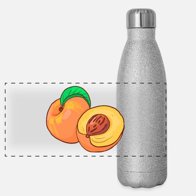 Pfirsiche Panorama Glitzer Isolierflasche 500 ml