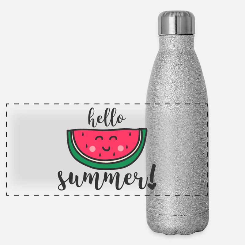 HELLO ÉTÉ Gourde isotherme panoramique pailletée 500 ml