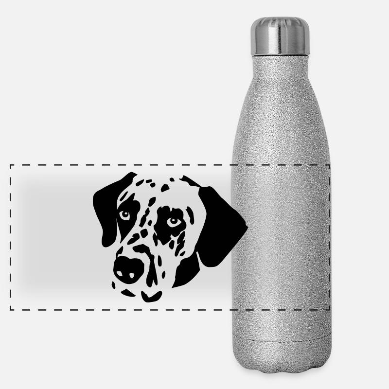 Dalmatiner Hund Panorama Glitzer Isolierflasche 500 ml