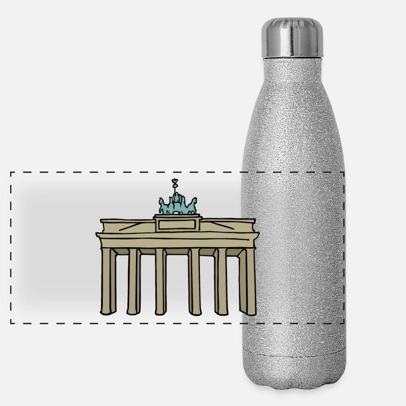 Berlin Brandenburger Tor Panorama Glitzer Isolierflasche 500 ml