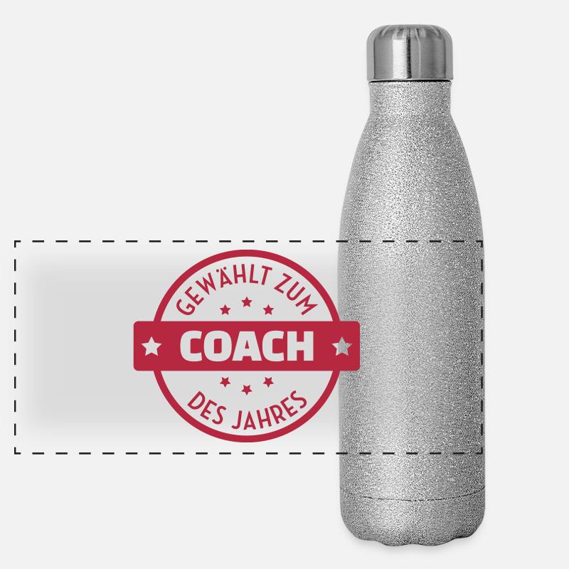 Coach / Coaching / Trainer / Sport Panorama Glitzer Isolierflasche 500 ml