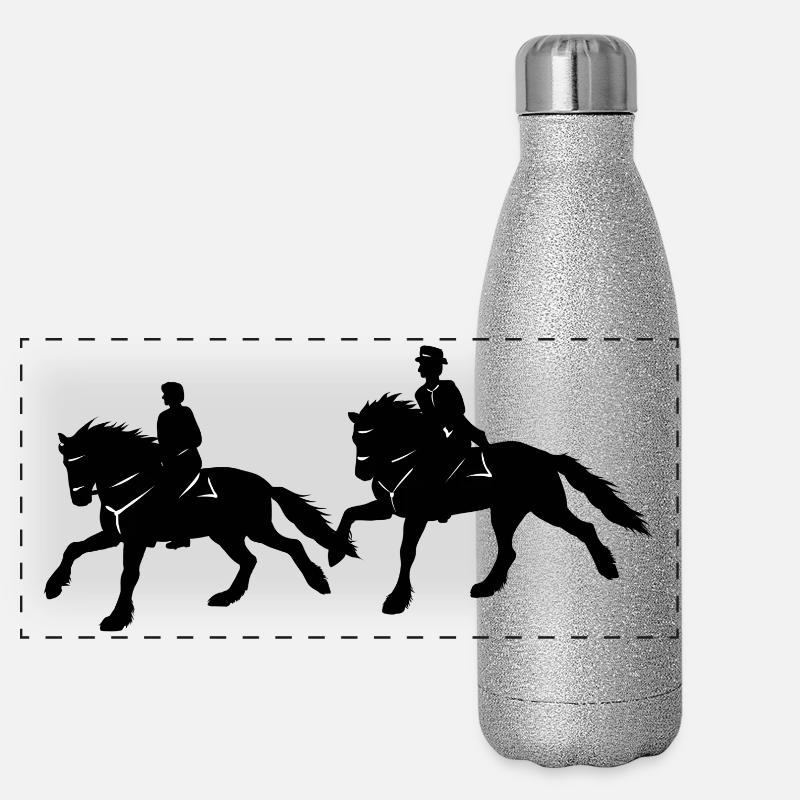 Friesian Rider Panoramic Glitter Thermal Bottle 500 ml