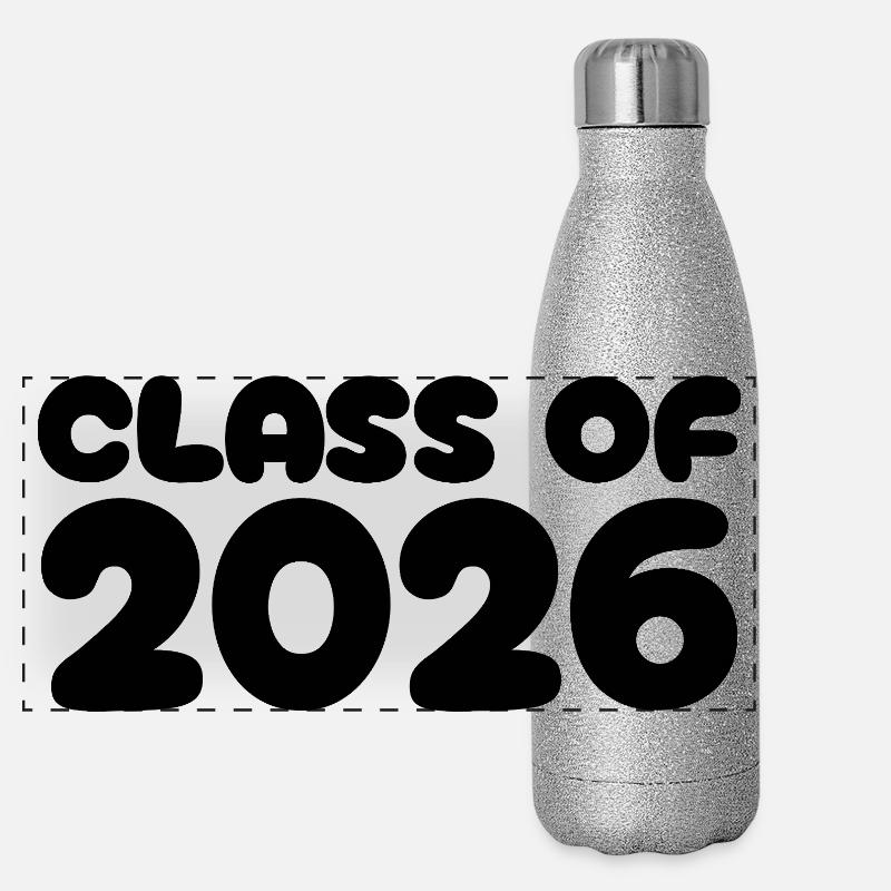 Classe de 2026 Gourde isotherme panoramique pailletée 500 ml