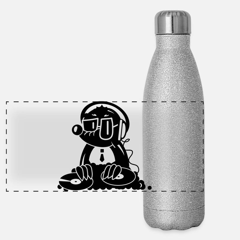 the Mole as a DJ Panoramic Glitter Thermal Bottle 500 ml