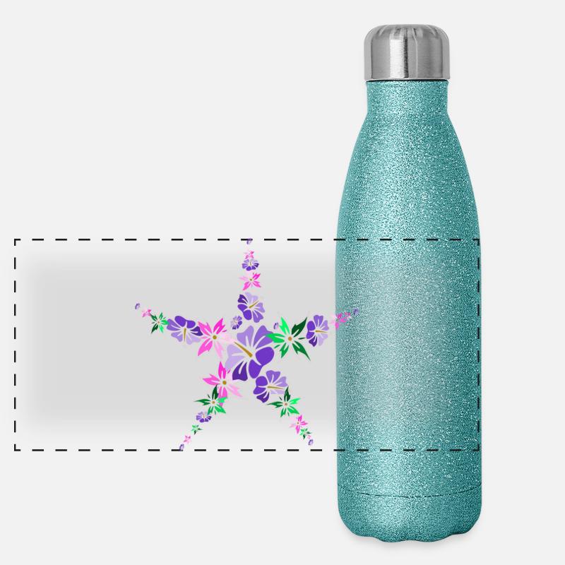 Polynesien Panorama Glitzer Isolierflasche 500 ml