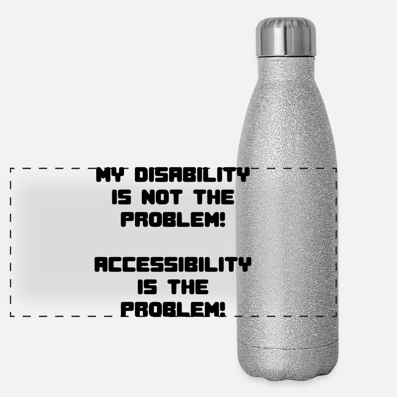 Meine Behinderung ist nicht das Problem # Panorama Glitzer Isolierflasche 500 ml