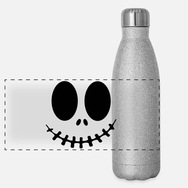 Halloween Gesicht Panorama Glitzer Isolierflasche 500 ml