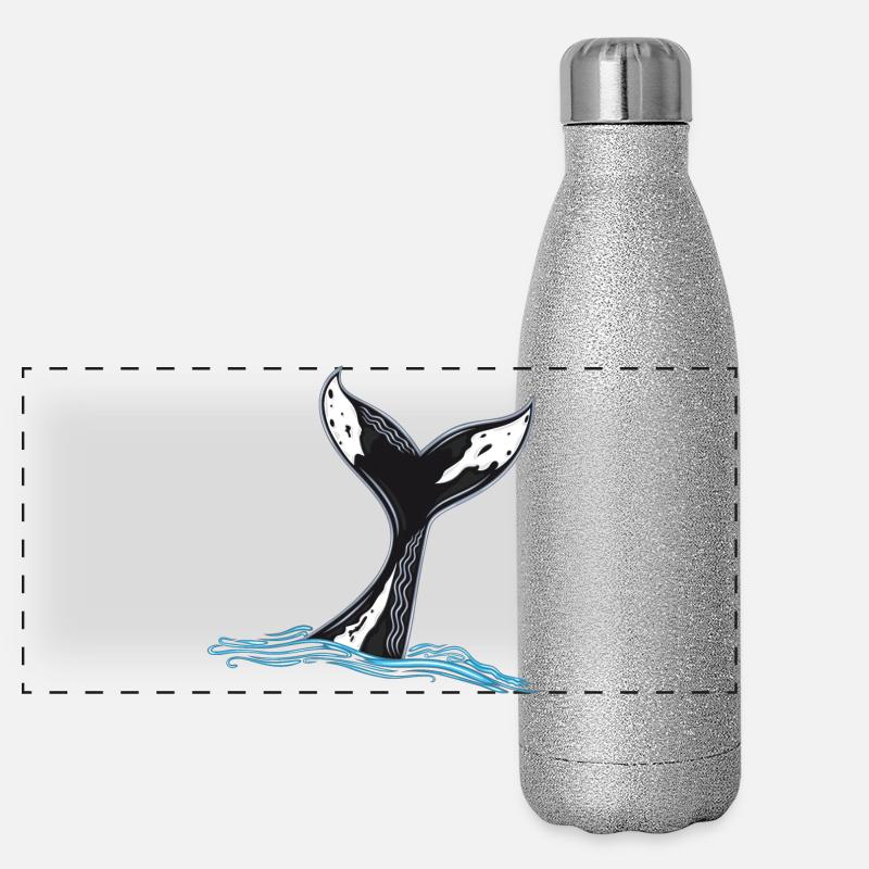 Rorqual commun Gourde isotherme panoramique pailletée 500 ml