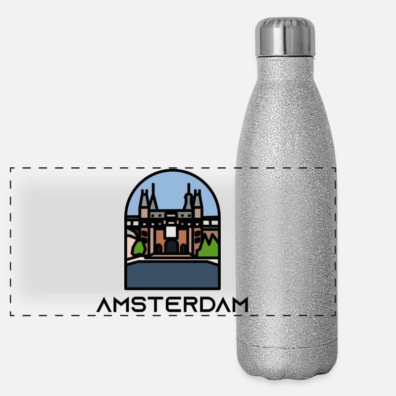 Amsterdam Panoramic Glitter Thermal Bottle 500 ml