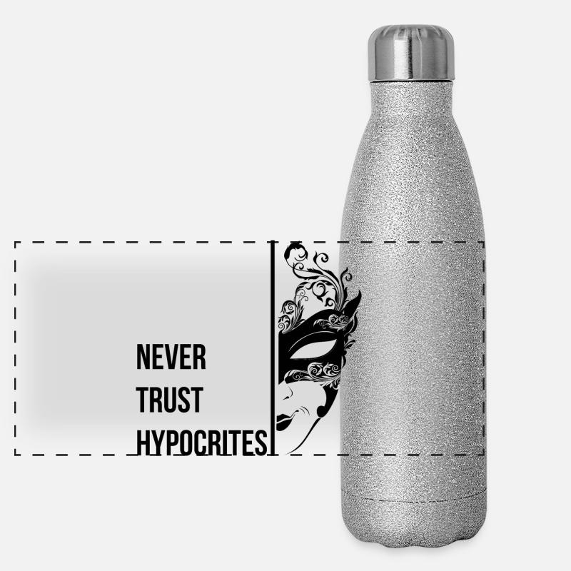 Never Trust Hypocrites Panoramic Glitter Thermal Bottle 500 ml
