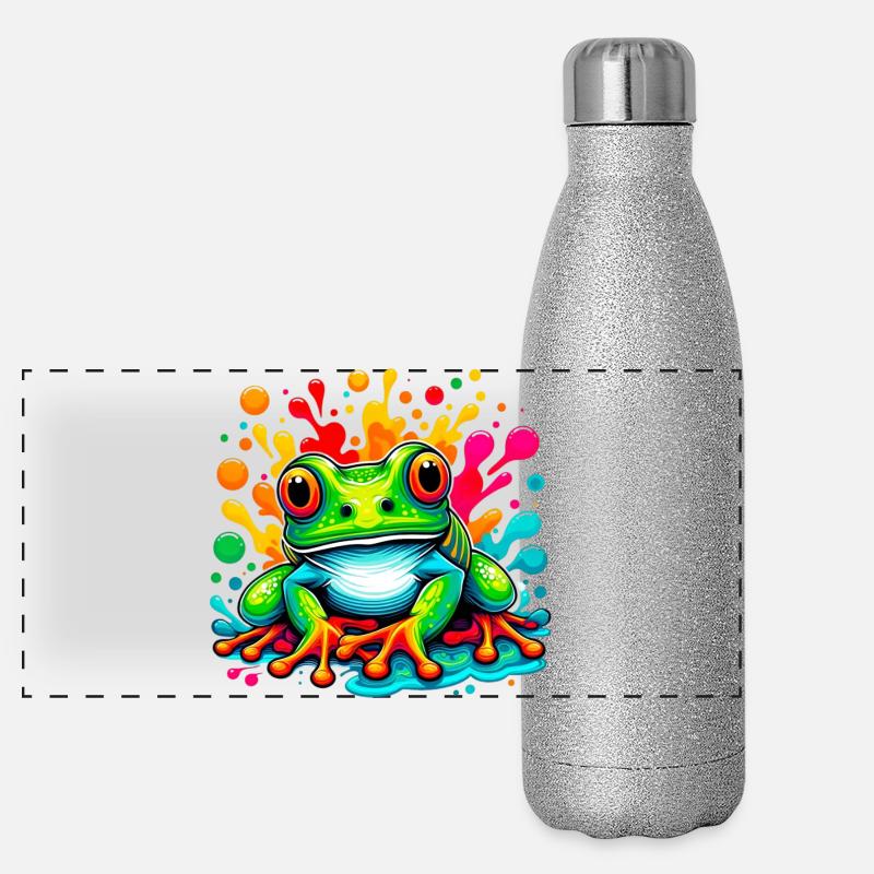 Groda Glittrig termosflaska av rostfritt stål