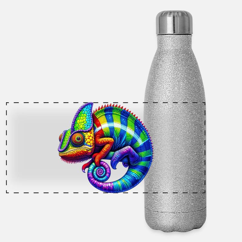 Chamäleon Panorama Glitzer Isolierflasche 500 ml