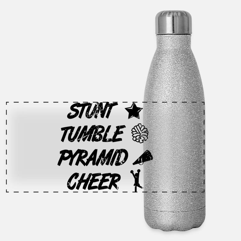 Cheerleading Quote Panoramic Glitter Thermal Bottle 500 ml