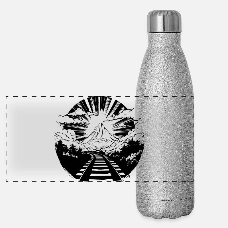 Railroad Panoramic Glitter Thermal Bottle 500 ml