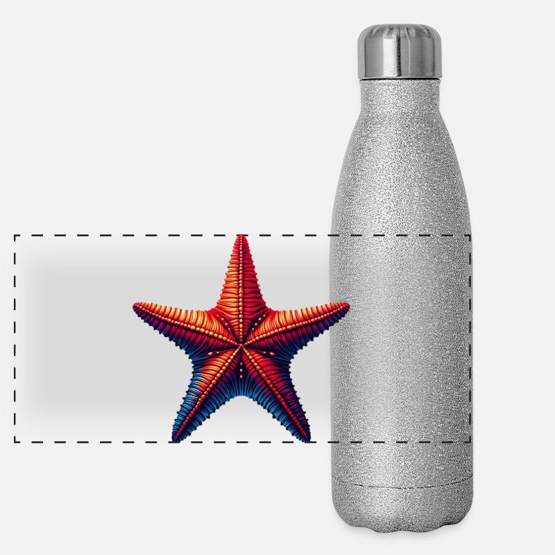 Étoile de mer Gourde isotherme panoramique pailletée 500 ml