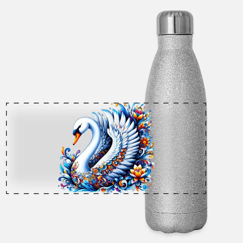 Cygne Gourde isotherme panoramique pailletée 500 ml